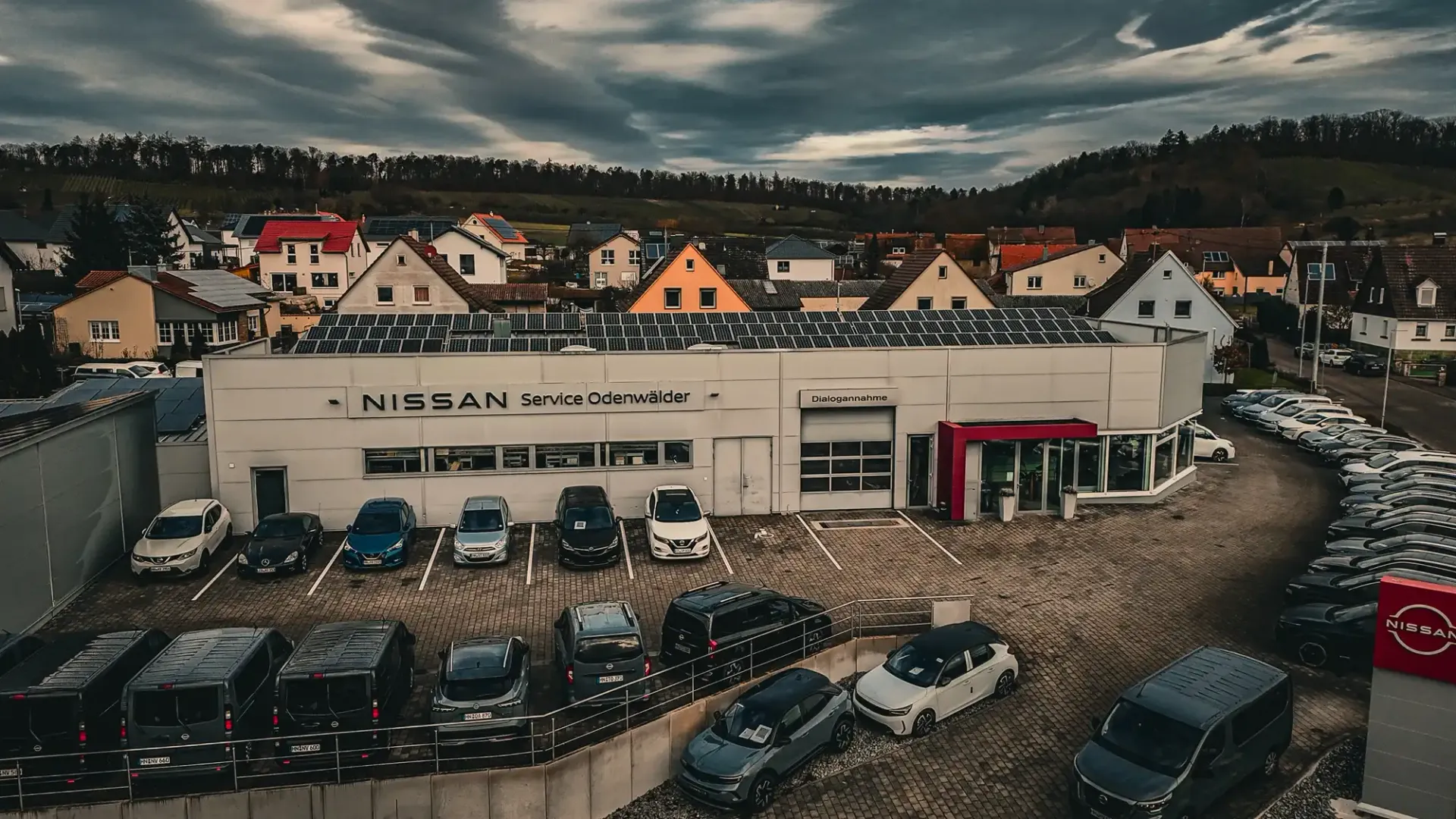 Autohaus Odenwälder in Zaberfeld-Michelbach aus der Luft